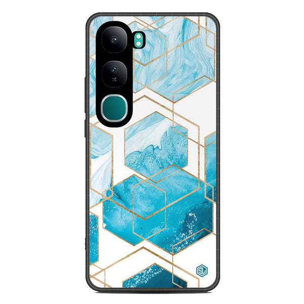 Stylish Marble Series Soft Phone Case - Metal Case - Design 1 - Vivo V40 Lite (IDN)