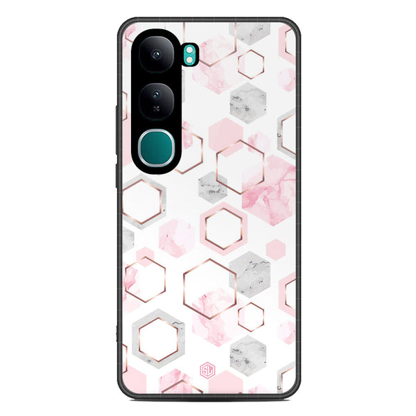 Stylish Marble Series Soft Phone Case - Metal Case - Design 4 - Vivo V40 Lite (IDN)