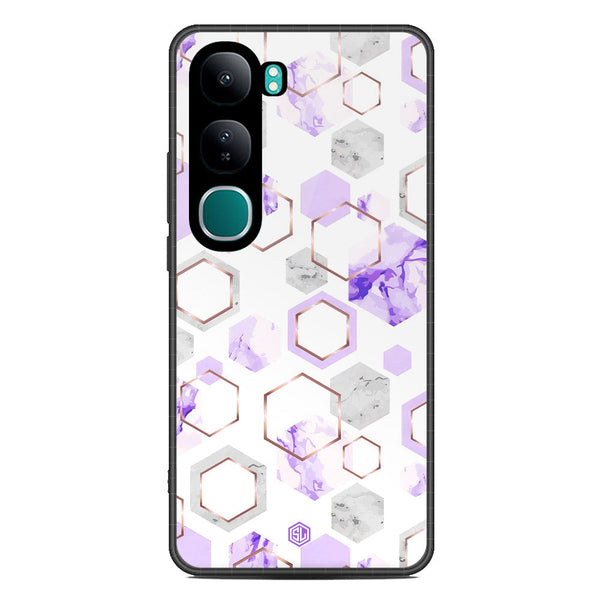 Stylish Marble Series Soft Phone Case - Metal Case - Design 5 - Vivo V40 Lite (IDN)