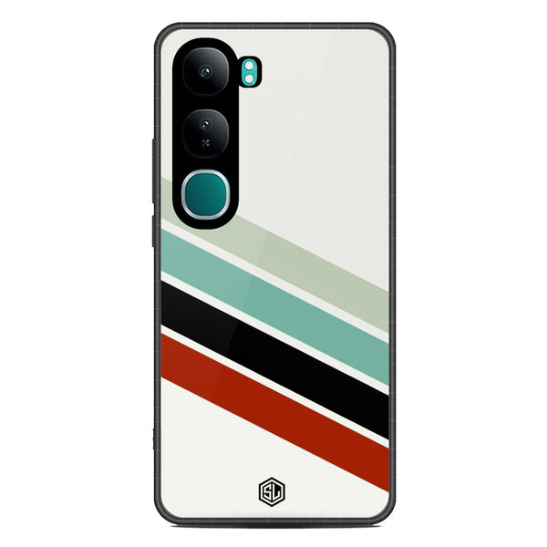 Retro Stripes Series Soft Phone Case - Metal Case - Design 2 - Vivo V40 Lite (IDN)