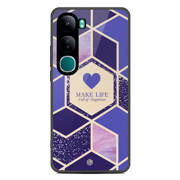 Happiness Series Soft Phone Case - Metal Case - Design 2 - Vivo V40 Lite (IDN)