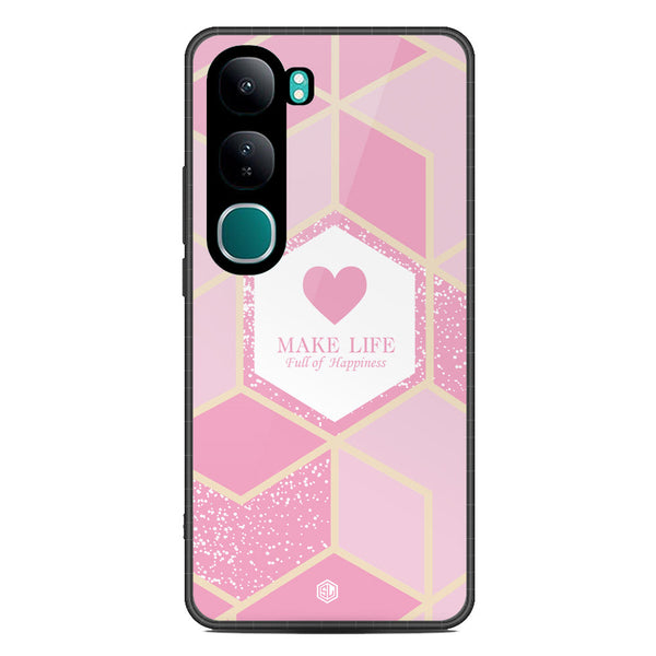 Happiness Series Soft Phone Case - Metal Case - Design 3 - Vivo V40 Lite (IDN)