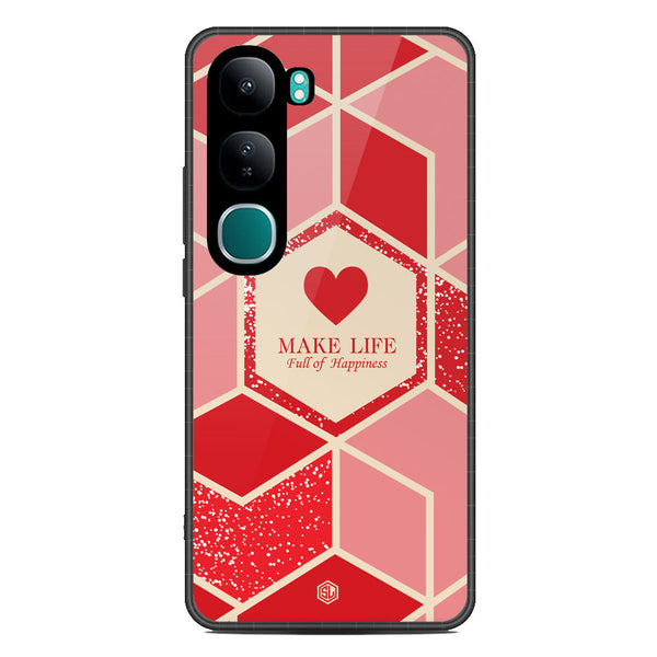 Happiness Series Soft Phone Case - Metal Case - Design 5 - Vivo V40 Lite (IDN)