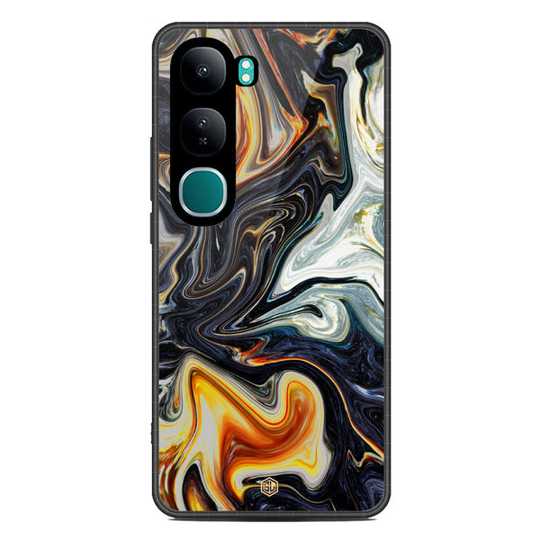 Marble Series Soft Phone Case - Metal Case - Design 1 - Vivo V40 Lite (IDN)