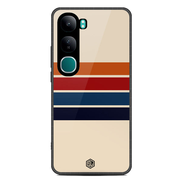 Retro Stripes Series Soft Phone Case - Metal Case - Design 3 - Vivo V40 Lite (IDN)