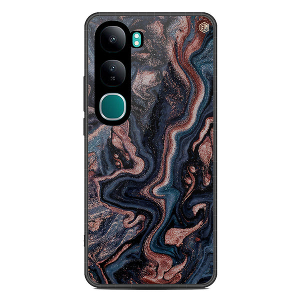 Marble Series Soft Phone Case - Metal Case - Design 4 - Vivo V40 Lite (IDN)