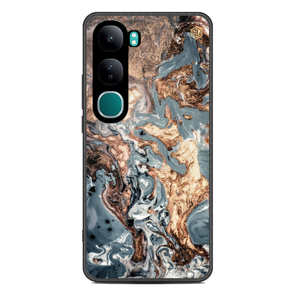 Marble Series Soft Phone Case - Metal Case - Design 5 - Vivo V40 Lite (IDN)