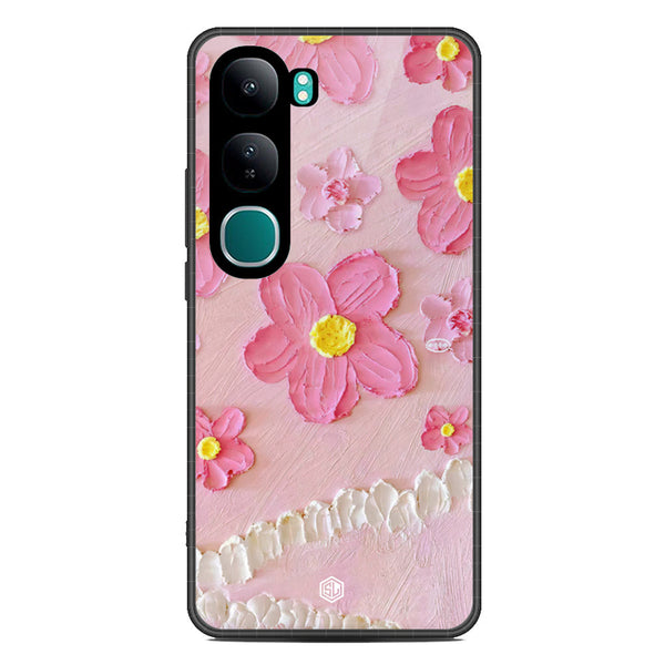 Floral Series Soft Phone Case - Metal Case - Design 2 - Vivo V40 Lite (IDN)