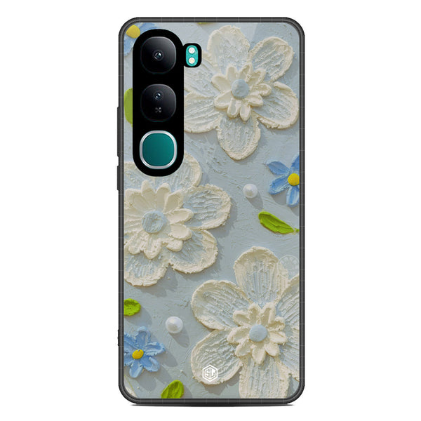 Floral Series Soft Phone Case - Metal Case - Design 3 - Vivo V40 Lite (IDN)