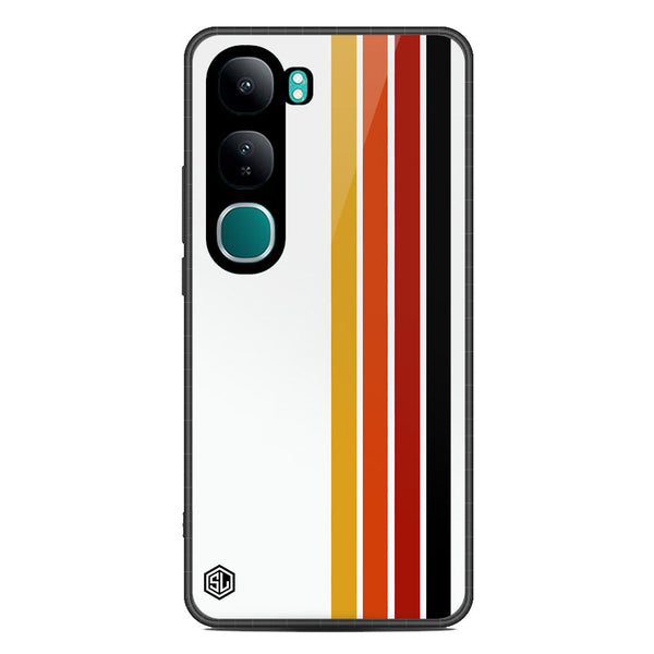 Retro Stripes Series Soft Phone Case - Metal Case - Design 4 - Vivo V40 Lite (IDN)