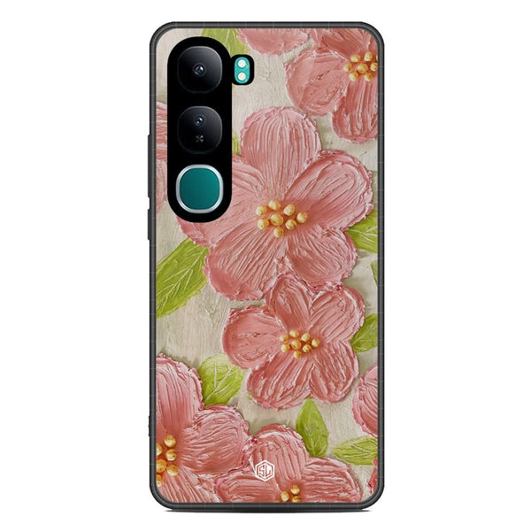 Floral Series Soft Phone Case - Metal Case - Design 9 - Vivo V40 Lite (IDN)