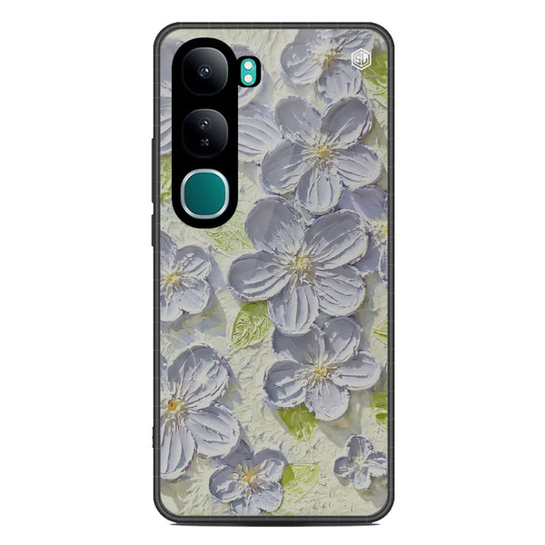 Floral Series Soft Phone Case - Metal Case - Design 12 - Vivo V40 Lite (IDN)