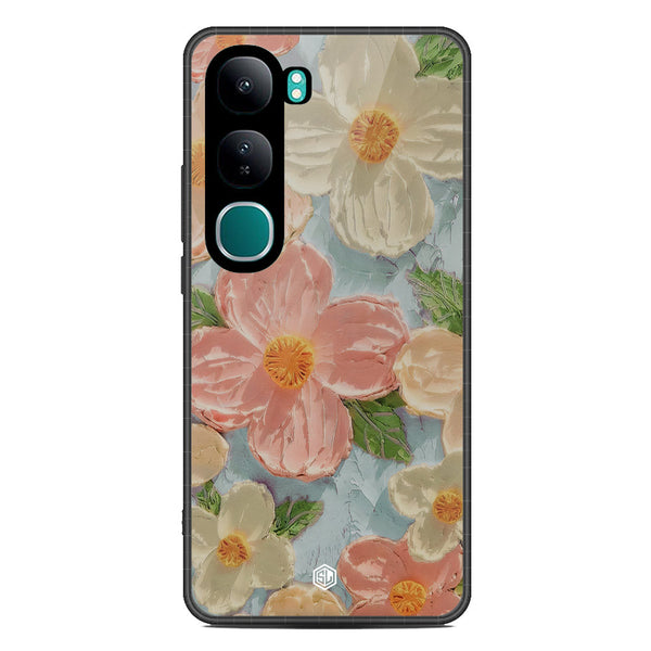 Floral Series Soft Phone Case - Metal Case - Design 16 - Vivo V40 Lite (IDN)