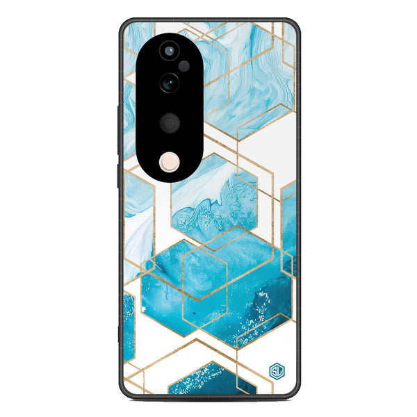 Stylish Marble Series Soft Phone Case - Metal Case - Design 1 - Vivo S19 Pro