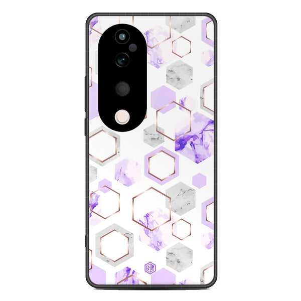 Stylish Marble Series Soft Phone Case - Metal Case - Design 5 - Vivo S19 Pro