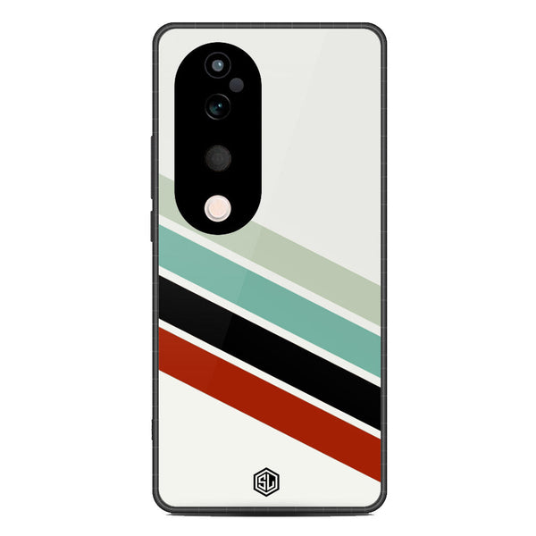 Retro Stripes Series Soft Phone Case - Metal Case - Design 2 - Vivo S19 Pro