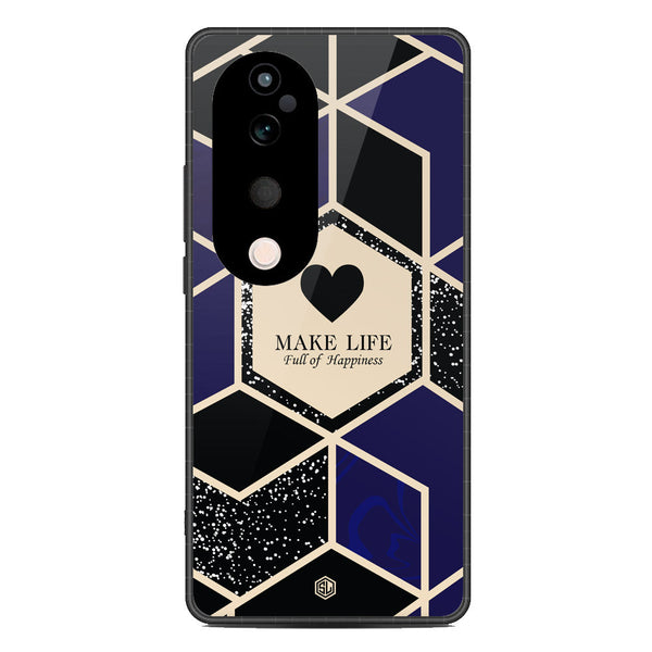 Happiness Series Soft Phone Case - Metal Case - Design 1 - Vivo V40 Pro