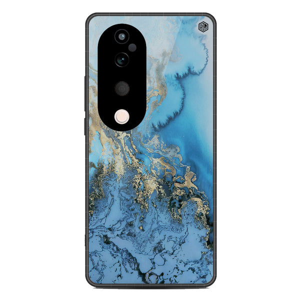 Marble Series Soft Phone Case - Metal Case - Design 2 - Vivo V40 Pro