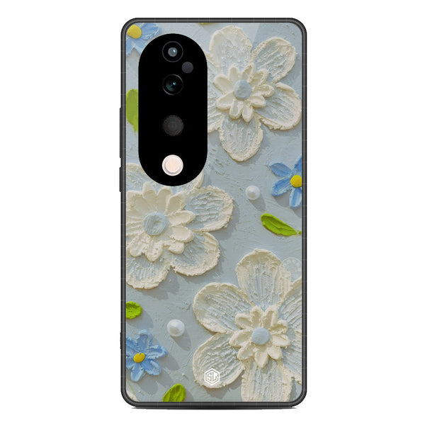 Floral Series Soft Phone Case - Metal Case - Design 3 - Vivo V40 Pro