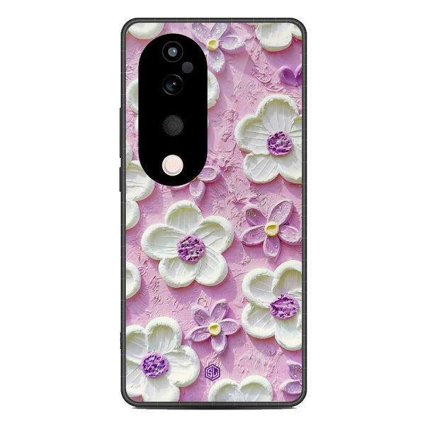 Floral Series Soft Phone Case - Metal Case - Design 4 - Vivo V40 Pro
