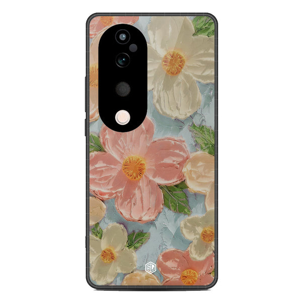 Floral Series Soft Phone Case - Metal Case - Design 16 - Vivo V40 Pro