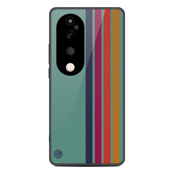 Retro Stripes Series Soft Phone Case - Metal Case - Design 5 - Vivo S19 Pro
