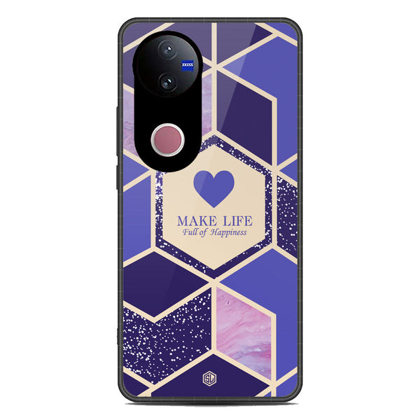 Happiness Series Soft Phone Case - Metal Case - Design 2 - Vivo V50