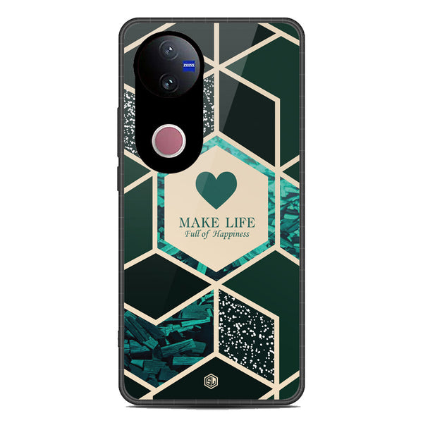 Happiness Series Soft Phone Case - Metal Case - Design 4 - Vivo V50