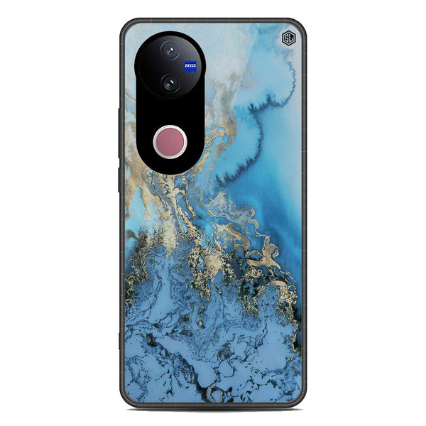 Marble Series Soft Phone Case - Metal Case - Design 2 - Vivo V50