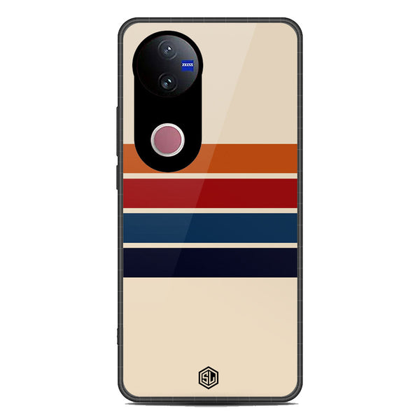Retro Stripes Series Soft Phone Case - Metal Case - Design 3 - Vivo V50
