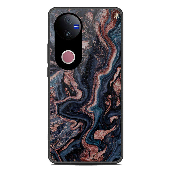 Marble Series Soft Phone Case - Metal Case - Design 4 - Vivo V50