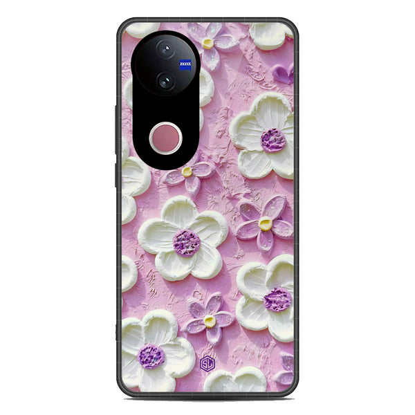 Floral Series Soft Phone Case - Metal Case - Design 4 - Vivo V50