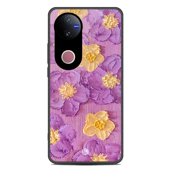 Floral Series Soft Phone Case - Metal Case - Design 8 - Vivo V50