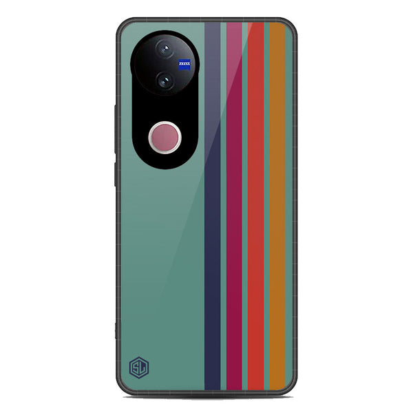 Retro Stripes Series Soft Phone Case - Metal Case - Design 5 - Vivo V50