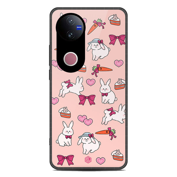 Cute Korean Design Series Soft Phone Case - Metal Case - Design 1 - Vivo V50