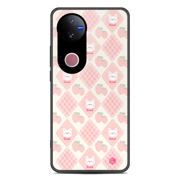 Cute Korean Design Series Soft Phone Case - Metal Case - Design 3 - Vivo V50