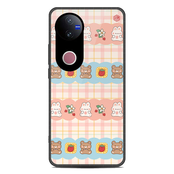 Cute Korean Design Series Soft Phone Case - Metal Case - Design 5 - Vivo V50