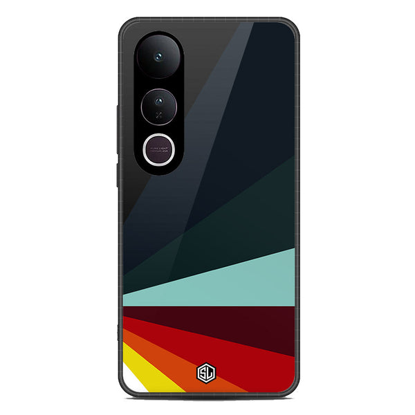 Retro Stripes Series Soft Phone Case - Metal Case - Design 1 - Vivo V50 Lite