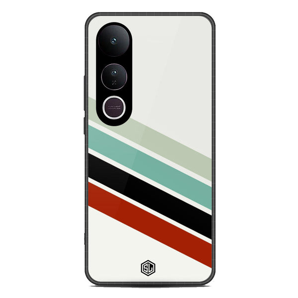 Retro Stripes Series Soft Phone Case - Metal Case - Design 2 - Vivo V50 Lite