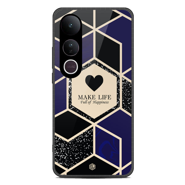 Happiness Series Soft Phone Case - Metal Case - Design 1 - Vivo V50 Lite