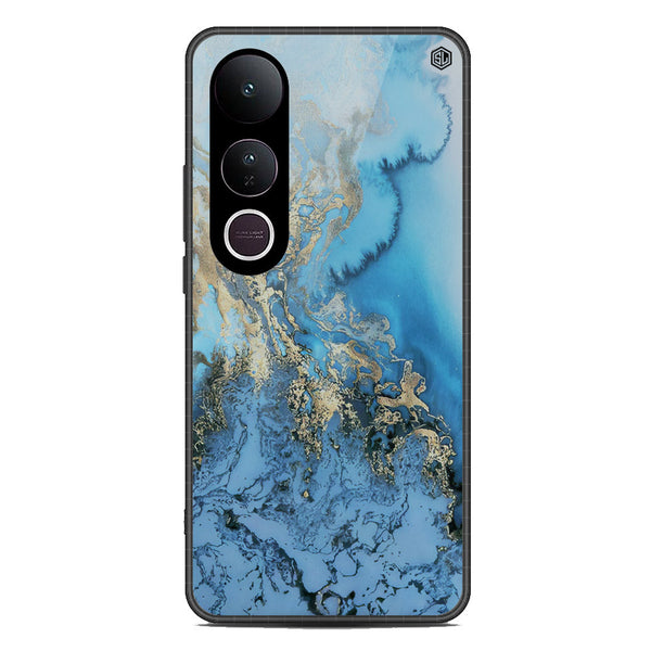 Marble Series Soft Phone Case - Metal Case - Design 2 - Vivo V50 Lite