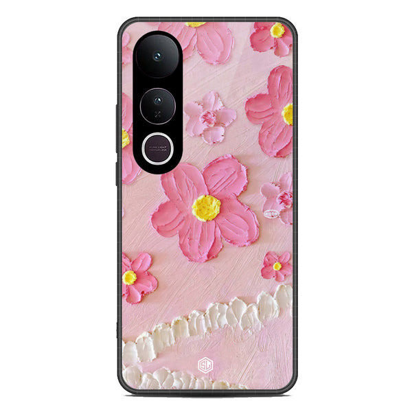 Floral Series Soft Phone Case - Metal Case - Design 2 - Vivo V50 Lite