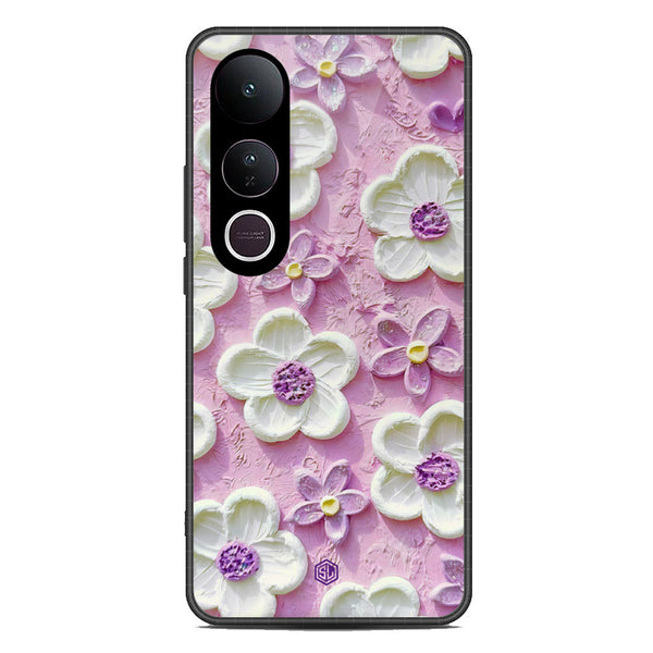 Floral Series Soft Phone Case - Metal Case - Design 4 - Vivo V50 Lite