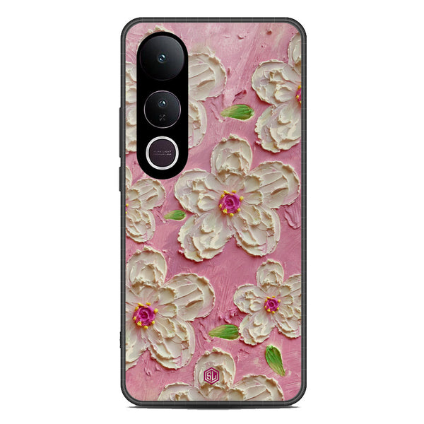 Floral Series Soft Phone Case - Metal Case - Design 5 - Vivo V50 Lite
