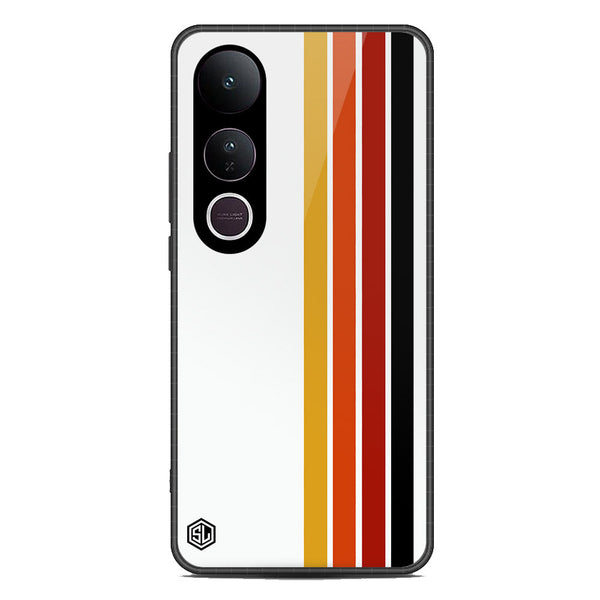 Retro Stripes Series Soft Phone Case - Metal Case - Design 4 - Vivo V50 Lite