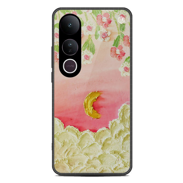 Floral Series Soft Phone Case - Metal Case - Design 7 - Vivo V50 Lite