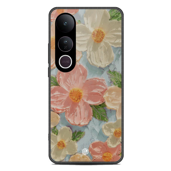 Floral Series Soft Phone Case - Metal Case - Design 16 - Vivo V50 Lite
