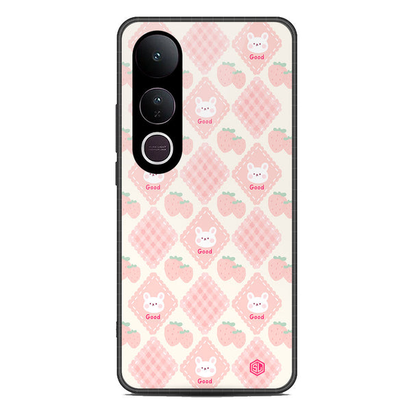 Cute Korean Design Series Soft Phone Case - Metal Case - Design 3 - Vivo V50 Lite