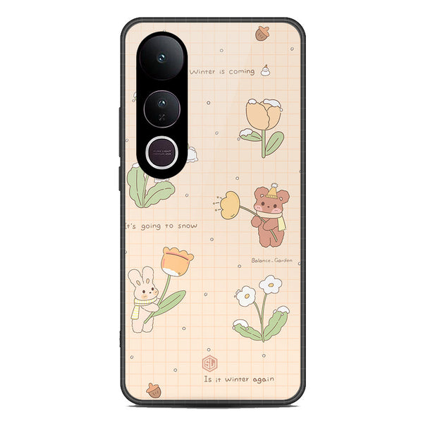 Cute Korean Design Series Soft Phone Case - Metal Case - Design 4 - Vivo V50 Lite