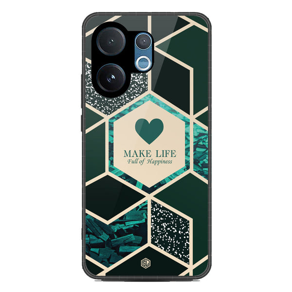 Happiness Series Soft Phone Case - Metal Case - Design 4 - Vivo V60